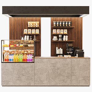 Coffee point in the mall 50 3D model