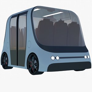3D Autonomous minibus concept 2022