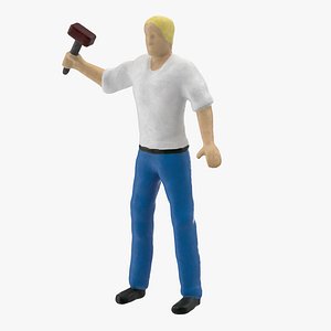 Miniature Man At Work 04
