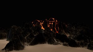 volcano 3d obj