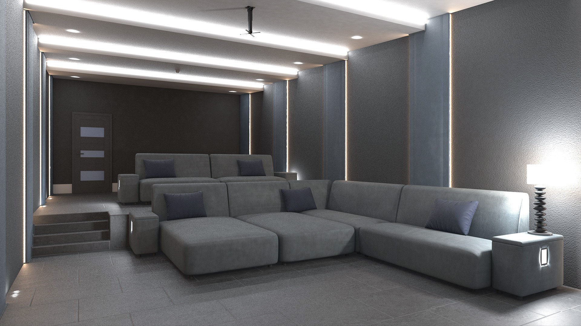 Home Theater Interior Model - TurboSquid 2233833