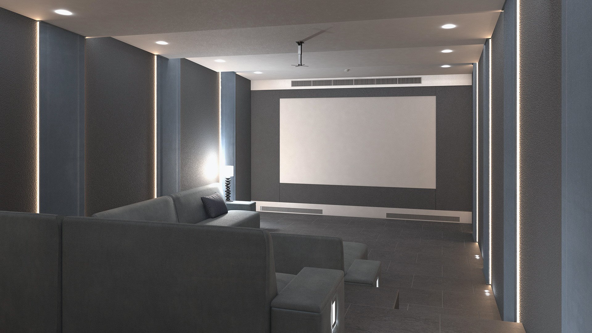 Home Theater Interior Model - TurboSquid 2233833