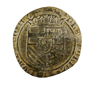 old ancient spanish coin 3D model