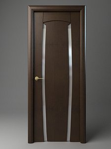 door wood wooden 3d model
