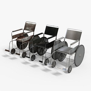 Wheelchair Medical low-poly 3d model 3D model