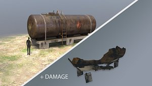 3D model fueltank 01 damage