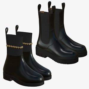 Realistic Leather Boots V49 model