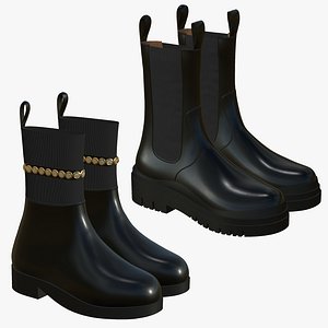 Realistic Leather Boots V49