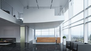 Modern Reception Interior Blender Scene