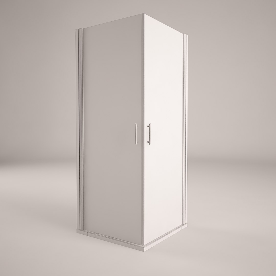 3d shower box v-ray model