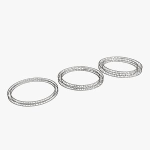 3D square circular truss