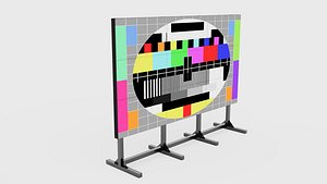 Video Wall Screen Low-poly model