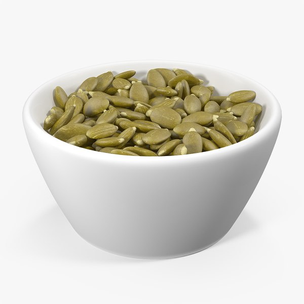 3D peeled pumpkin seeds ceramic