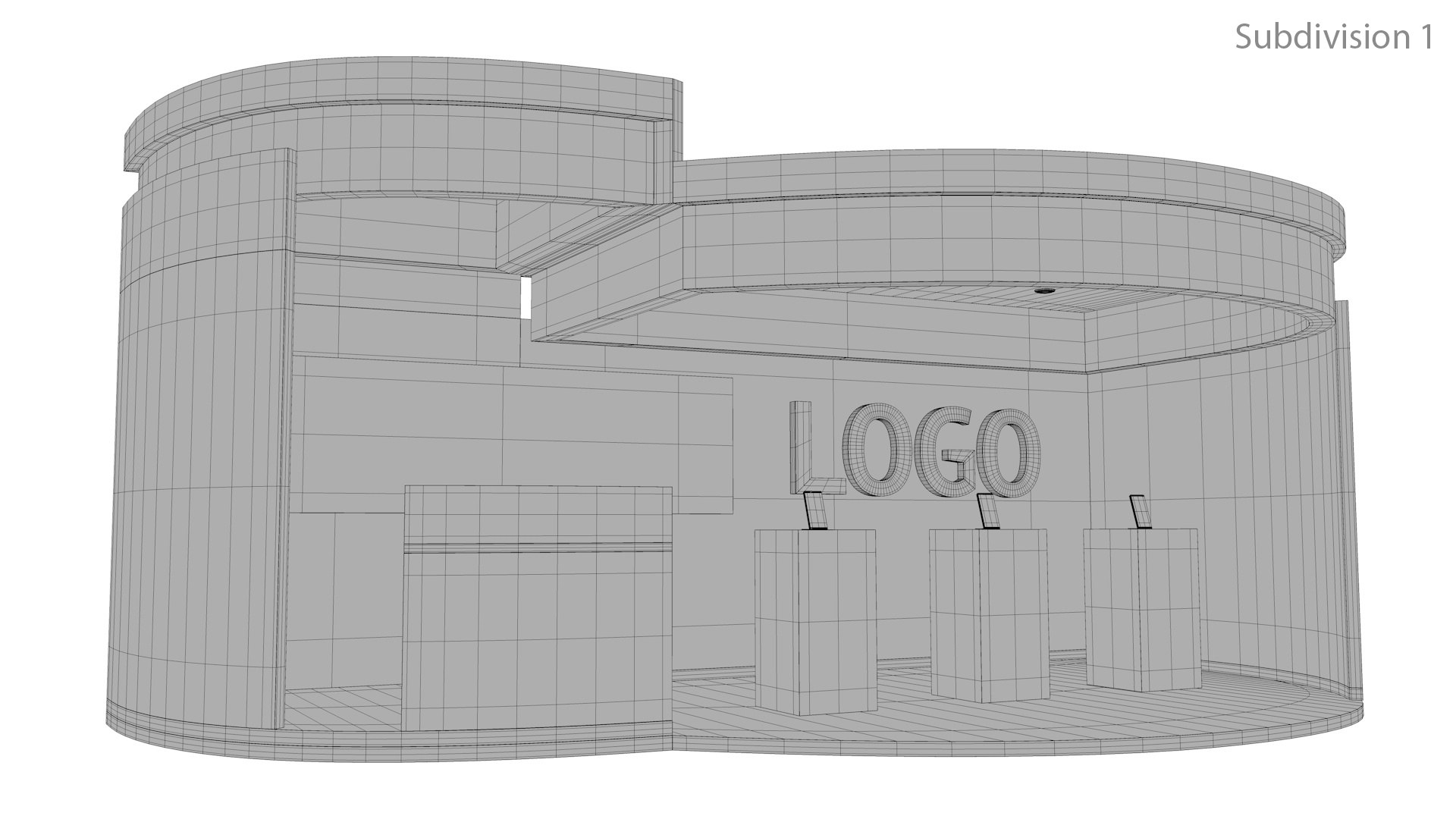 3D exhibition expo stand https://p.turbosquid.com/ts-thumb/fK/kbwDsT/sFXX8823/exhibitionstand1stwireframesub1/jpg/1586375822/1920x1080/fit_q87/70ea78e236fc72a0ccb2c309832846501cc81b58/exhibitionstand1stwireframesub1.jpg