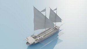 ottoman galley 3d model