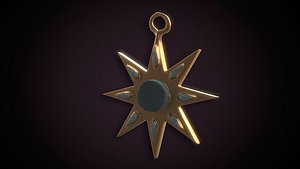 3D Star Pendant- coulomb -jewelry model