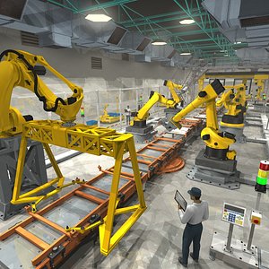 massive modular robotic industrial 3D model