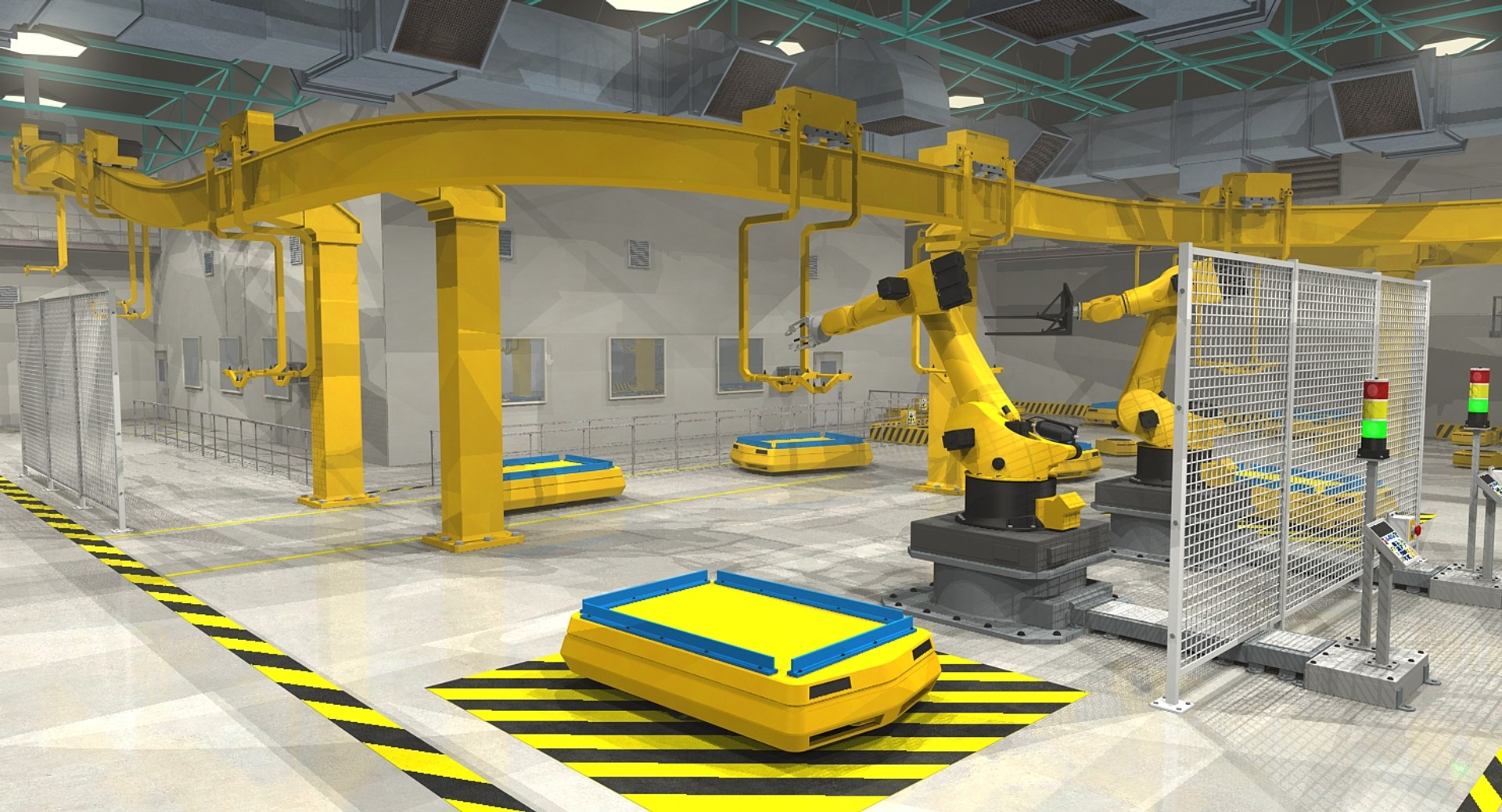 Massive modular robotic industrial 3D model - TurboSquid 1371793