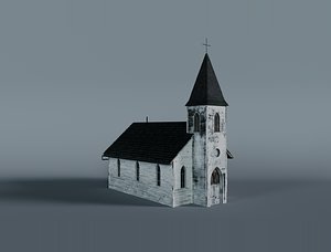 Church on the hill 3D model