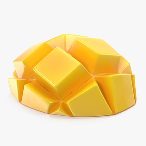3D fresh mango slice