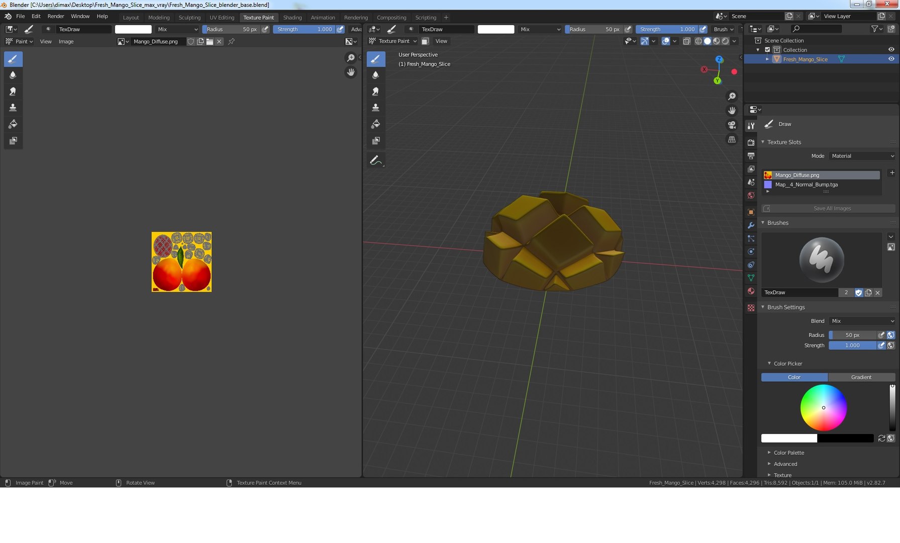 3D fresh mango slice https://p.turbosquid.com/ts-thumb/fK/v3zZDD/HKyyrA22/freshmangoslicevray3dmodel014/jpg/1593512189/1920x1080/fit_q87/4c22a38904f6a625c9181543f71ee52c7a1014f6/freshmangoslicevray3dmodel014.jpg