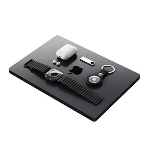 Set of Apple equipment 02 3D model