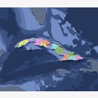 Cuba Admin 1 3D Map - Mercator