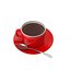 3D Red Coffee Cup With Spoon