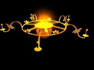 3d chandelier light