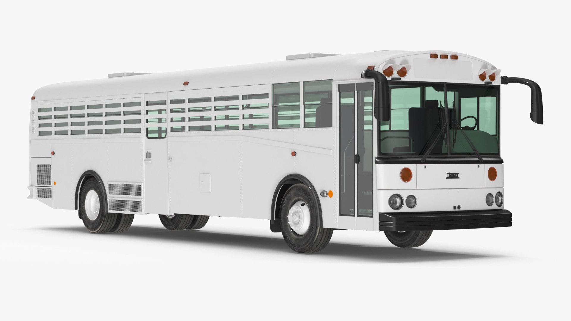 Thomas Saf T Liner Prison Transport Bus Simple Interior 3D model preview
