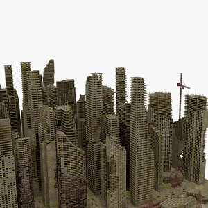3D Post Apocalyptic Ruined City