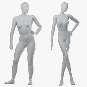 Rigged Simply and Detailed Female Mannequin