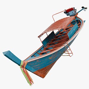 3D Thailand Boat 01 c model