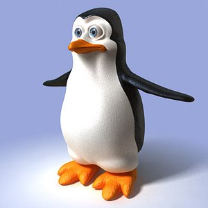 penguin cartoon toon 3d obj