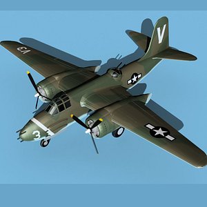 Douglas A-20G Havoc V05 3D model