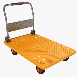 3D model Platform Truck Push Cart Dolly 02