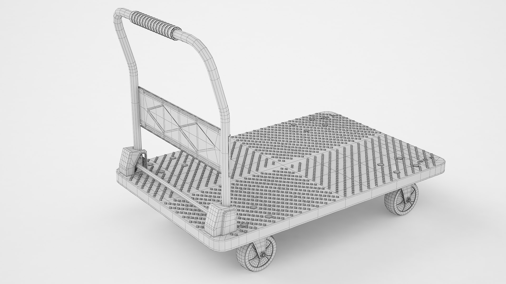 3D Model Platform Truck Push Cart Dolly 02 - TurboSquid 2211492