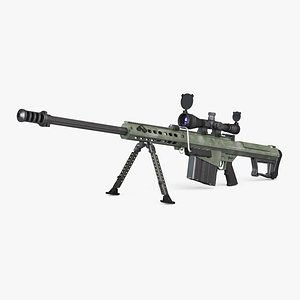 Tactical Sniper Rifle Barrett M107 with Scope