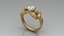 Carrera Women Lovers Ring Angel Wings Woman Jewellery 10 Stone Cuts Heads modelo de impressão 3D