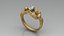 Carrera Women Lovers Ring Angel Wings Woman Jewellery 10 Stone Cuts Heads modelo de impressão 3D