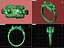 Carrera Women Lovers Ring Angel Wings Woman Jewellery 10 Stone Cuts Heads modelo de impressão 3D