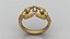 Carrera Women Lovers Ring Angel Wings Woman Jewellery 10 Stone Cuts Heads modelo de impressão 3D