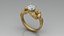 Carrera Women Lovers Ring Angel Wings Woman Jewellery 10 Stone Cuts Heads modelo de impressão 3D