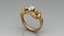 Carrera Women Lovers Ring Angel Wings Woman Jewellery 10 Stone Cuts Heads modelo de impressão 3D