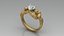 Carrera Women Lovers Ring Angel Wings Woman Jewellery 10 Stone Cuts Heads modelo de impressão 3D