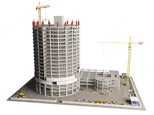 Under Construction Scene building site construction site 3D model