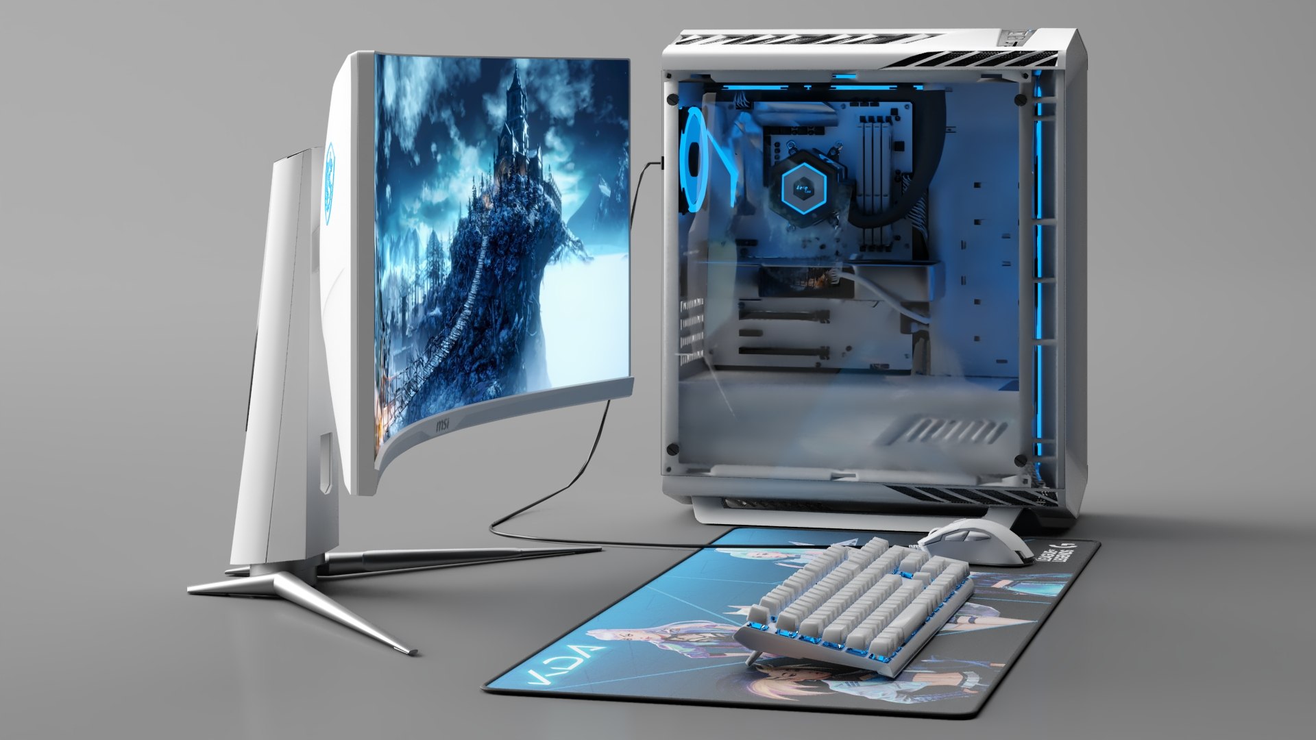 3D Model PC Gamer Set - TurboSquid 2315163