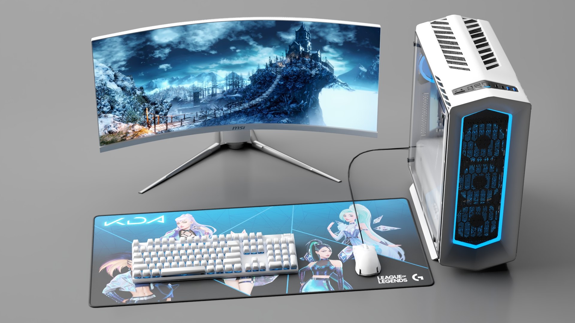 3D Model PC Gamer Set - TurboSquid 2315163