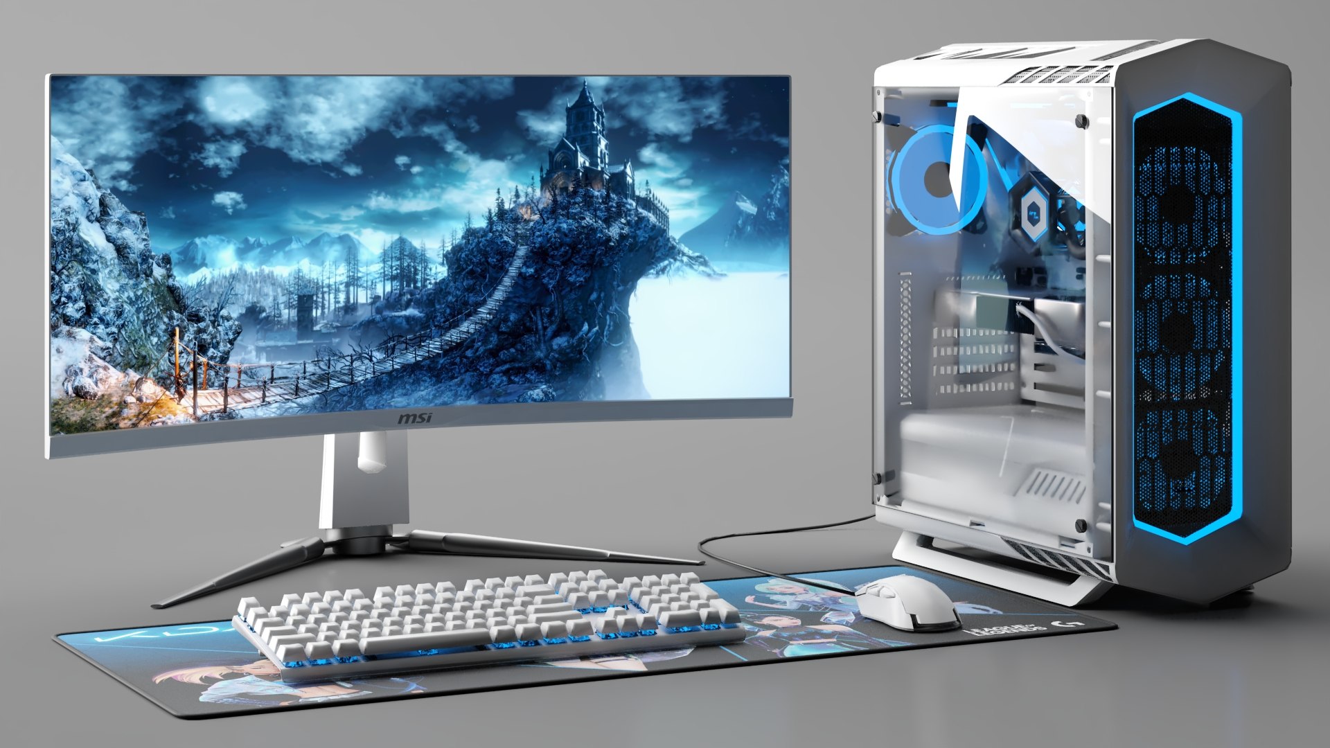 3D Model PC Gamer Set - TurboSquid 2315163