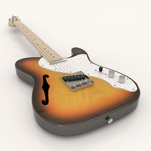 3d model fender telecaster thinline